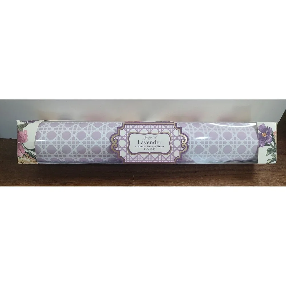 Lady Jayne Ltd Six Scented floral Drawer Liners Lavender scented 23